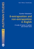 Cover: It-extraposition and non-extraposition in English - new academic press