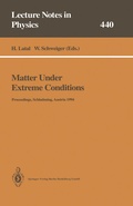 Cover: Matter Under Extreme Conditions - Springer