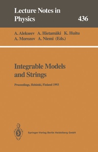Enlarge image Cover: Integrable Models and Strings - Springer
