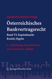 Abbildung von: Österreichisches Bankvertragsrecht - Verlag Österreich