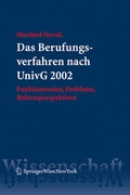 Cover: Das Berufungsverfahren nach UnivG 2002 - Verlag &Ouml;sterreich
