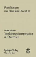 Cover: Verfassungsinterpretation in &Ouml;sterreich - Verlag &Ouml;sterreich