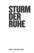 Cover: Sturm der Ruhe - Verlag Anton Pustet Salzburg