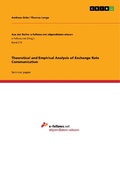 Cover: Theoretical and Empirical Analysis of Exchange Rate Communication - GRIN Verlag