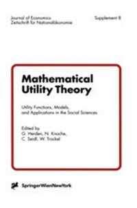 Enlarge image Cover: Mathematical Utility Theory - Verlag Österreich