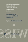 Cover: Developments in Austrian and Israeli Private Law - Verlag &Ouml;sterreich