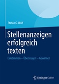 Cover: Stellenanzeigen erfolgreich texten - Springer Gabler