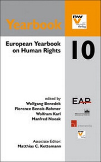 Enlarge image Cover: European Yearbook on Human Rights 2010 - NWV im Verlag Österreich GmbH