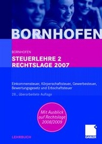 Bild vergrößern Bild: Steuerlehre 2 Rechtslage 2007 - Springer Gabler
