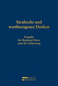 Cover: Strafrecht und wertbezogenes Denken - Verlag &Ouml;sterreich