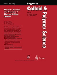 Enlarge image Cover: Structure, Dynamics and Properties of Dispersed Colloidal Systems - Steinkopff