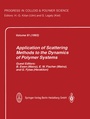 Cover: Application of Scattering Methods to the Dynamics of Polymer Systems - Steinkopff