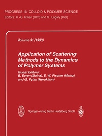 Enlarge image Cover: Application of Scattering Methods to the Dynamics of Polymer Systems - Steinkopff