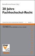 Cover: 20 Jahre Fachhochschul-Recht - NWV im Verlag &Ouml;sterreich GmbH