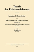 Cover: Theorie des Existenzminimums - Springer