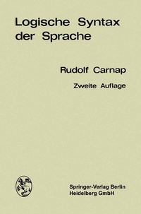Enlarge image Cover: Logische Syntax der Sprache - Springer