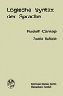 Cover: Logische Syntax der Sprache - Springer