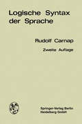 Cover: Logische Syntax der Sprache - Springer