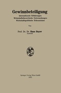 Cover: Gewinnbeteiligung - Springer