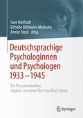 Cover: Deutschsprachige Psychologinnen und Psychologen 1933-1945 - Springer
