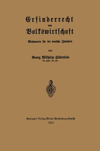 Abbildung von: Erfinderrecht und Volkswirtschaft - Springer