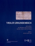 Cover: Tiroler Urkundenbuch - Universit&auml;tsverlag Wagner