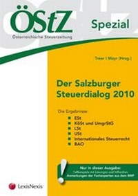 Abbildung von: ÖStZ Spezial - Der Salzburger Steuerdialog 2010 - LexisNexis ARD ORAC