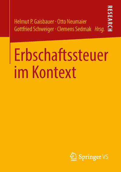 Abbildung von: Erbschaftssteuer im Kontext - Springer VS