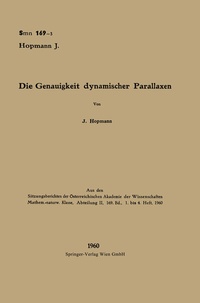 Abbildung von: Die Genauigkeit dynamischer Parallaxen - Springer