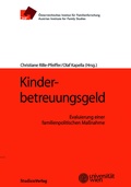 Cover: Kinderbetreuungsgeld - Studien Verlag