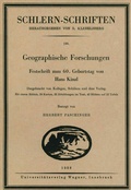 Cover: Geographische Forschungen - Universit&auml;tsverlag Wagner