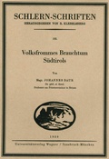Cover: Volksfrommes Brauchtum S&uuml;dtirols - Universit&auml;tsverlag Wagner