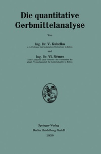 Abbildung von: Die quantitative Gerbmittelanalyse - Springer