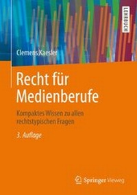 Abbildung von: Recht für Medienberufe - Springer Vieweg