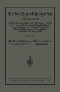 Abbildung von: Arbeitsgerichtsgesetz - Springer