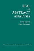 Cover: Real and Abstract Analysis - Springer