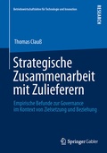 Cover: Strategische Zusammenarbeit mit Zulieferern - Springer Gabler