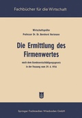 Cover: Die Ermittlung des Firmenwertes - Springer Gabler