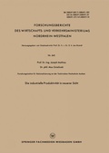 Cover: Die industrielle Produktivit&auml;t in neuerer Sicht - VS Verlag f&uuml;r Sozialwissenschaften