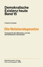 Cover: Die Notstandsgesetze - VS Verlag f&uuml;r Sozialwissenschaften