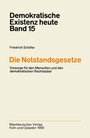 Cover: Die Notstandsgesetze - VS Verlag für Sozialwissenschaften