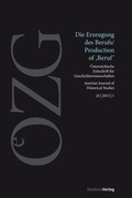 Cover: &Ouml;sterreichische Zeitschrift f&uuml;r Geschichtswissenschaften 1/2013 - Studien Verlag