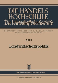Abbildung von: Landwirtschaftspolitik - Springer Gabler