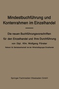 Cover: Mindestbuchf&uuml;hrung und Kontenrahmen im Einzelhandel - Springer Gabler
