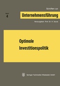 Cover: Optimale Investitionspolitik - Springer Gabler