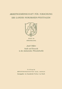 Abbildung von: Statik und Dynamik in der scholastischen Wirtschaftsethik - VS Verlag für Sozialwissenschaften