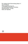 Cover: Wohnungssanierung als wirtschaftspolitisches Problem - VS Verlag f&uuml;r Sozialwissenschaften