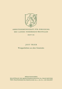 Abbildung von: Wortgeschichten aus alten Gemeinden - VS Verlag für Sozialwissenschaften