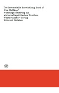 Cover: Wohnungssanierung als wirtschaftspolitisches Problem - VS Verlag f&uuml;r Sozialwissenschaften