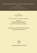 Cover: Grundz&uuml;ge der lymphogenen Metastasierung des Mundh&ouml;hlenkarzinoms - VS Verlag f&uuml;r Sozialwissenschaften